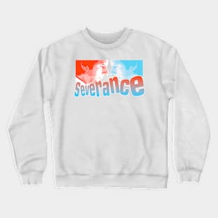 severance series Adam Scott and Britt Lower fan works graphic design by ironpalette Crewneck Sweatshirt